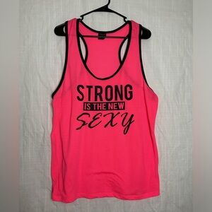 Material Girl Pink Muscle Tee - Strong is the New Sexy